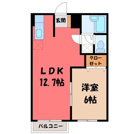 雀宮駅 徒歩11分 2階の物件間取画像